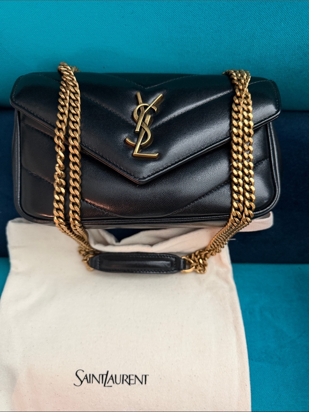 Saint Laurent Loulou Mini in Lambskin Crossbody Black - NWB - Picture 5 of 7
